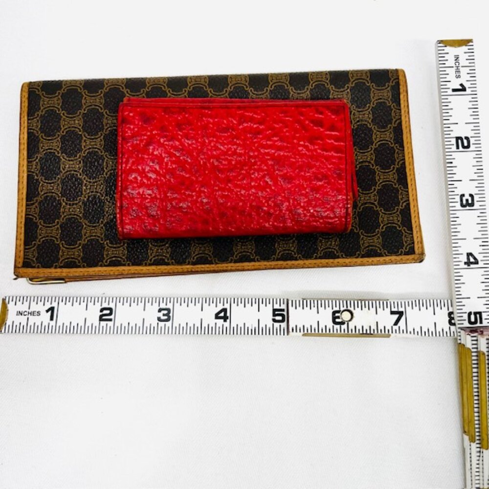 Authentic CELINE M06 Macadam Wallet PVC/leather & Key holder Red leather ( 94) - Picture 10 of 10